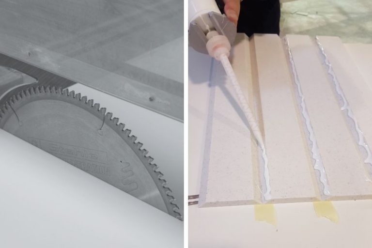 How to Cut and Seam Corian (Solid Surface Material) House Trick