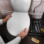 How to fix a toilet seat that keeps falling.