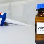 Removing silicone with acetone.