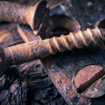 Removing rust from screws.