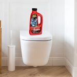 Using Drano in a toilet.