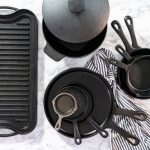 Putting cast iron in the oven.