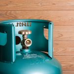 Storing propane tanks in a safe place.